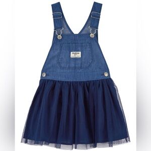 OshKosh B'gosh Baby Tulle and Denim Jumper Dress 18m